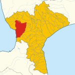 Map of Lamezia Terme (Province of Catanzaro, region Calabria, Italy 2024)